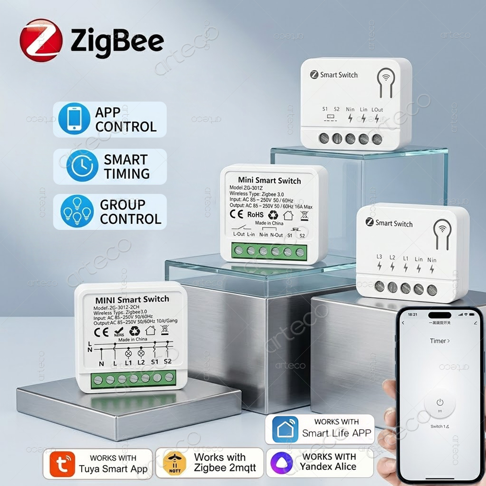 Smart Home Automation Diy - Módulo de Interruptor Inteligente Tuya Zigbee