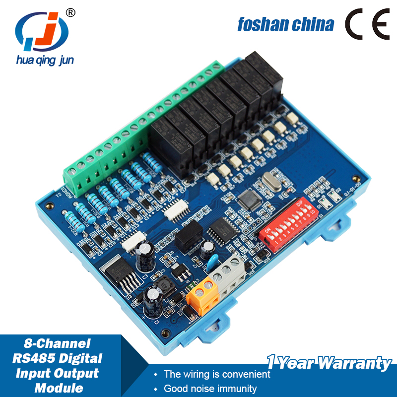 Huaqingjun 8 canales RS485 ent - Relay 8 Channel Board reseña y precio