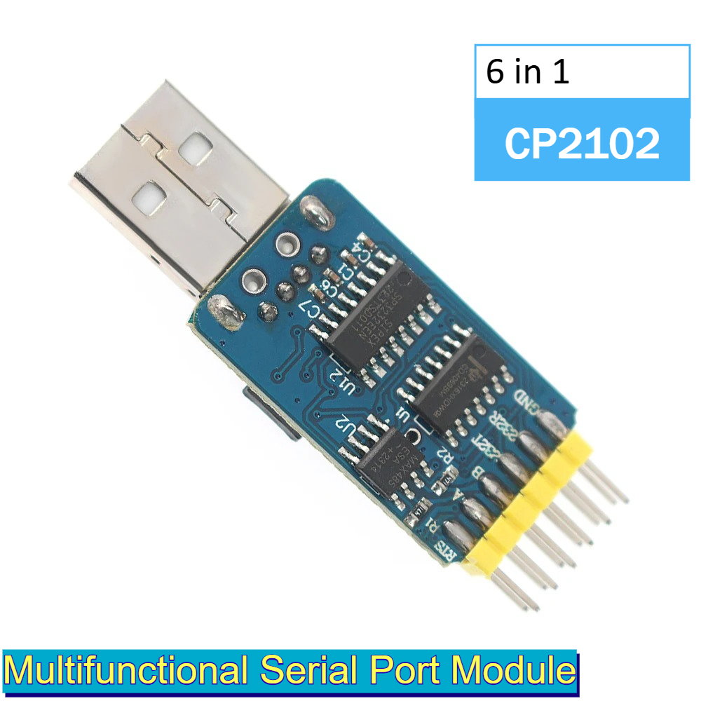 Adaptador serie USB 6 en 1 CP2 - Level Shifter 3.3V reseña y precio